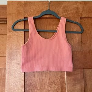 Orange workout tank top